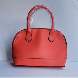 NWOT Women’s Handbag Purse Coral Red Orange Satchel OS